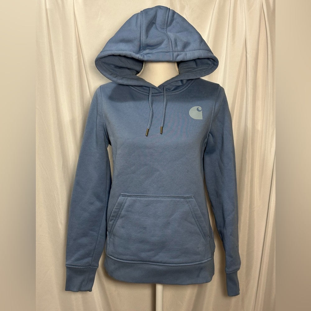 Carhartt Baby Blue Hoodie Sweatshirt. Size XS.